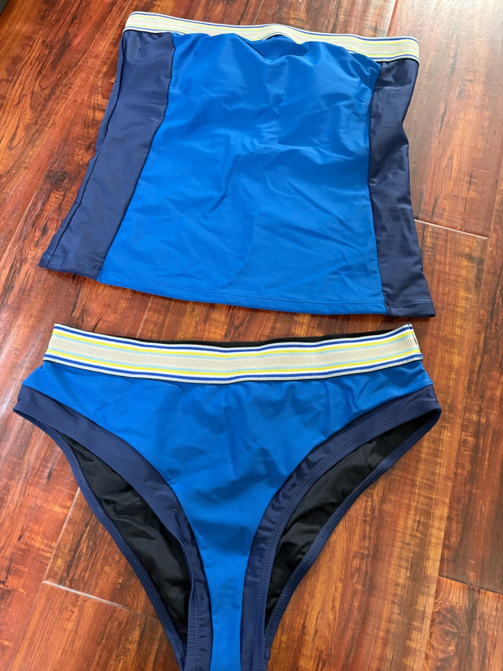 NWOT CupShe Blue Swim set - Size L